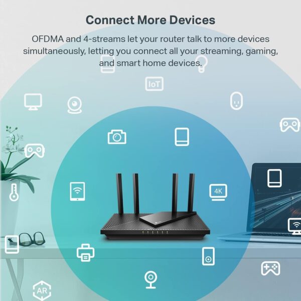 TP-Link Dual-Band AX3000 Wi-Fi 6 Router Archer AX55 | Wireless Gigabit Internet Router for Home | EasyMesh Compatible | VPN Clients & Server | HomeShield, OFDMA, MU-MIMO | USB 3.0 | Secure by Design - Image 6